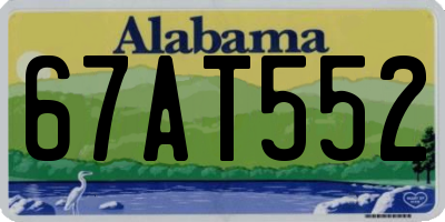 AL license plate 67AT552