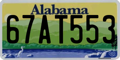 AL license plate 67AT553