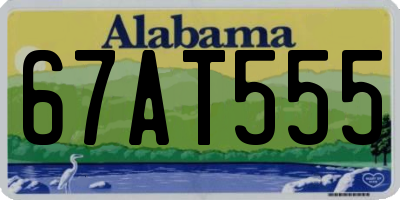 AL license plate 67AT555