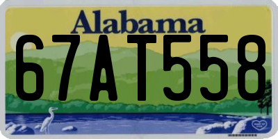 AL license plate 67AT558