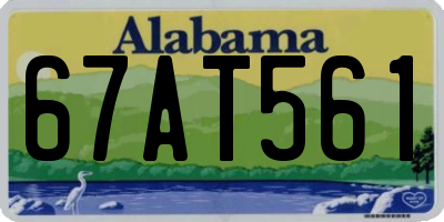 AL license plate 67AT561