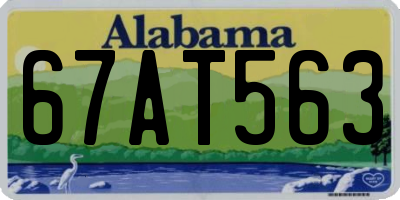 AL license plate 67AT563