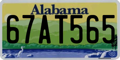 AL license plate 67AT565