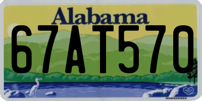 AL license plate 67AT570