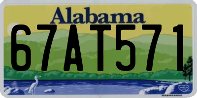 AL license plate 67AT571