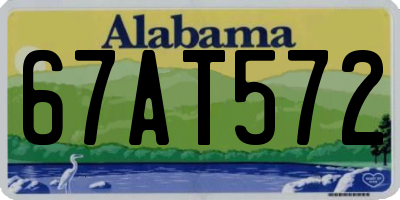 AL license plate 67AT572