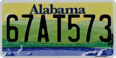 AL license plate 67AT573