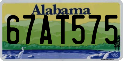 AL license plate 67AT575