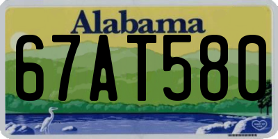 AL license plate 67AT580