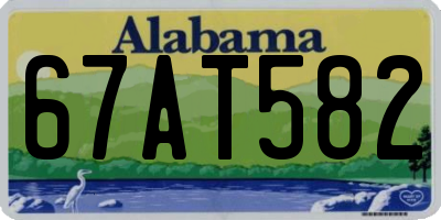 AL license plate 67AT582