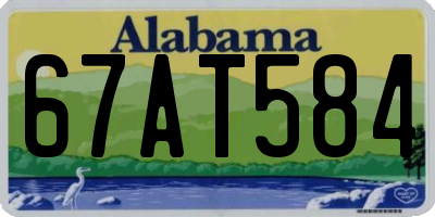 AL license plate 67AT584