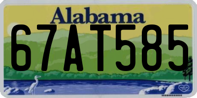 AL license plate 67AT585