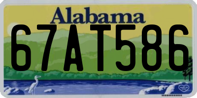 AL license plate 67AT586