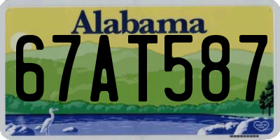 AL license plate 67AT587