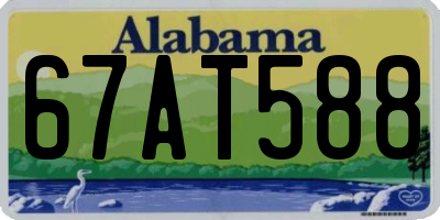 AL license plate 67AT588