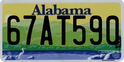 AL license plate 67AT590