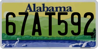 AL license plate 67AT592
