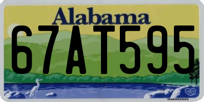 AL license plate 67AT595