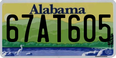 AL license plate 67AT605