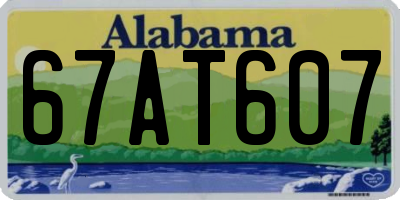 AL license plate 67AT607