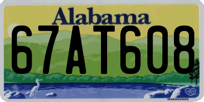 AL license plate 67AT608