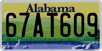 AL license plate 67AT609