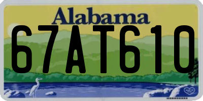 AL license plate 67AT610