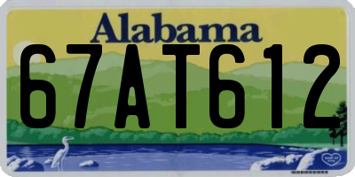 AL license plate 67AT612
