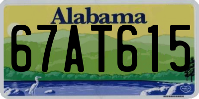 AL license plate 67AT615