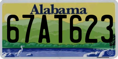 AL license plate 67AT623