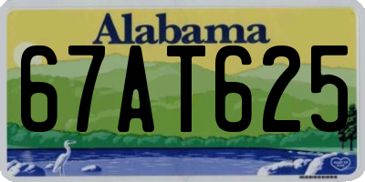 AL license plate 67AT625