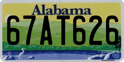 AL license plate 67AT626