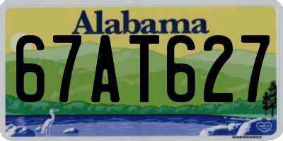 AL license plate 67AT627