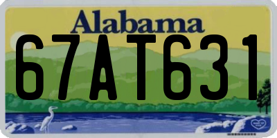 AL license plate 67AT631