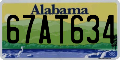 AL license plate 67AT634