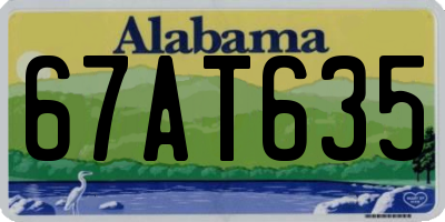 AL license plate 67AT635