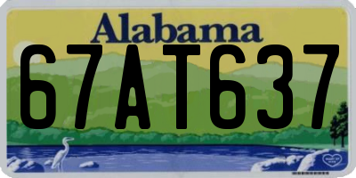 AL license plate 67AT637