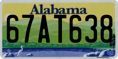 AL license plate 67AT638