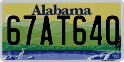 AL license plate 67AT640