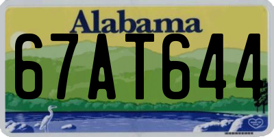 AL license plate 67AT644