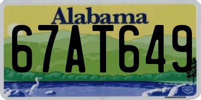 AL license plate 67AT649