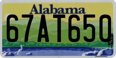 AL license plate 67AT650