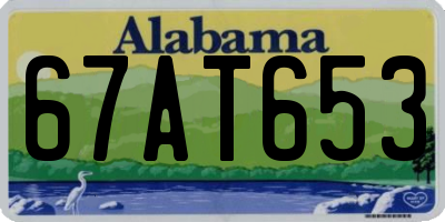 AL license plate 67AT653