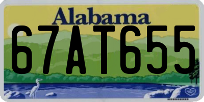 AL license plate 67AT655