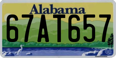 AL license plate 67AT657