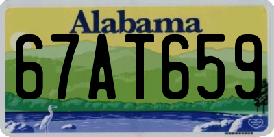 AL license plate 67AT659