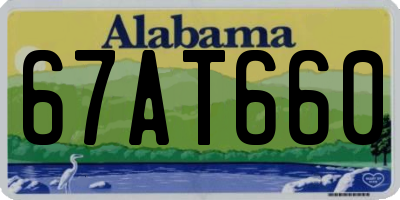 AL license plate 67AT660