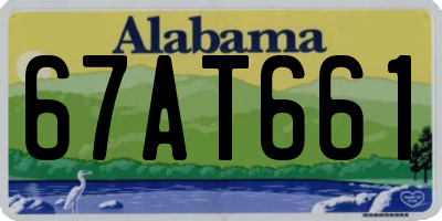 AL license plate 67AT661