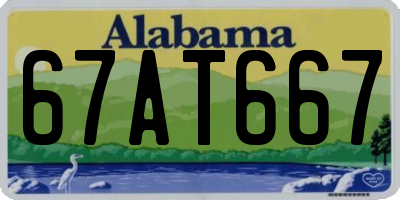AL license plate 67AT667