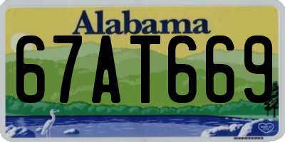 AL license plate 67AT669
